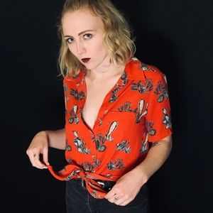 Karen Kane Cactus button up